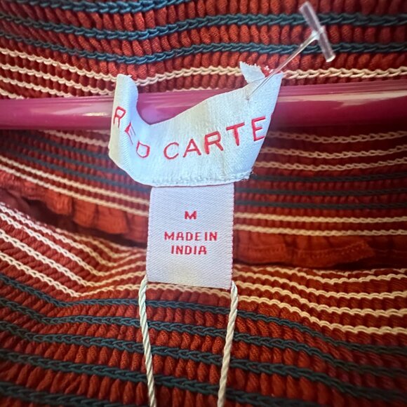 Red Carter Bohemian Boho Off-Shoulder Burnt Orange Festival Dress  Size M - Picture 4 of 7